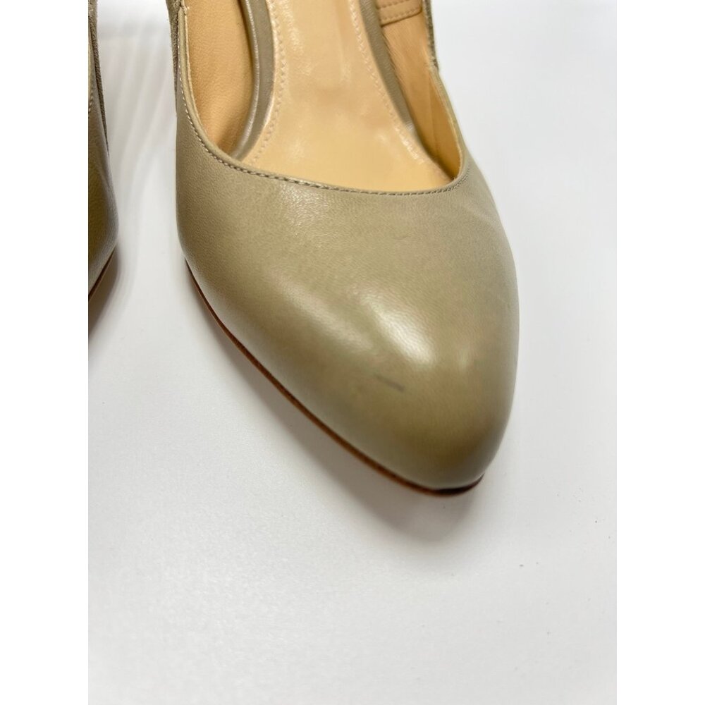 New! Jill sander beige leather suede Heels sz 6.5 (37 EU) - Picture 3 of 11